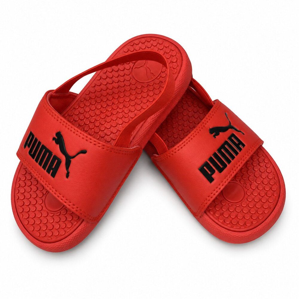 PUMA Cool Cat Backstrap Toddler Boys Sandals Red Size 10C Slip-On NEW No Box